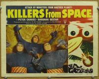 h438 KILLERS FROM SPACE movie lobby card #1 '54 great close up image!