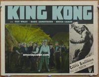 h446 KING KONG movie lobby card #1 R52 Armstrong ready to shoot!