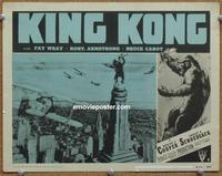 h440 KING KONG movie lobby card #3 R52 Empire State Building!
