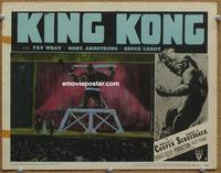 h441 KING KONG movie lobby card #5 R52 great Kong in chains scene!