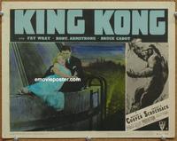 h444 KING KONG movie lobby card #7 R52 Fay Wray on Empire State!