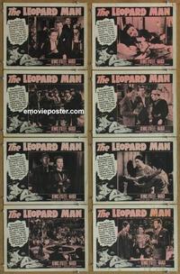 h250 LEOPARD MAN 8 movie lobby cards R52 Jacques Tourneur, Val Lewton