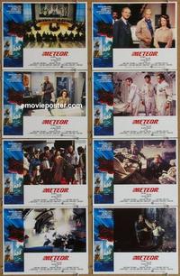 h257 METEOR 8 movie lobby cards '79 Sean Connery, Natalie Wood, AIP