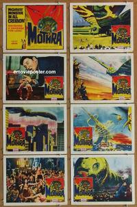 h259 MOTHRA 8 movie lobby cards '62 Toho, Ishiro Honda, cool!