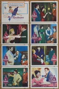 h260 MR SARDONICUS 8 movie lobby cards '61 William Castle horror!