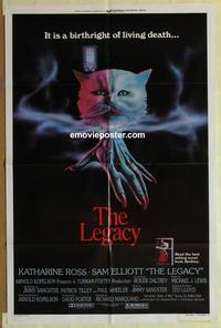 b842 LEGACY one-sheet movie poster '79 Katharine Ross, wild cat image!