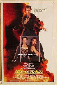 h795 LICENCE TO KILL one-sheet movie poster '89 Timothy Dalton, James Bond