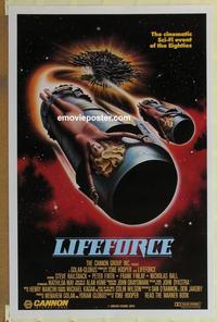 h797 LIFEFORCE int'l one-sheet movie poster '85 Hooper, great sexy image!