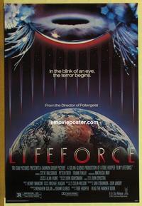 h796 LIFEFORCE one-sheet movie poster '85 Tobe Hooper, Steve Railsback