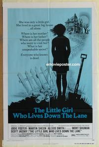 b849 LITTLE GIRL WHO LIVES DOWN THE LANE one-sheet movie poster '77 Foster