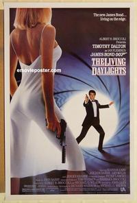 h801 LIVING DAYLIGHTS one-sheet movie poster '86 Tim Dalton as James Bond