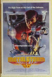 b878 METALSTORM one-sheet movie poster '83 3D, Charles Band, sci-fi!