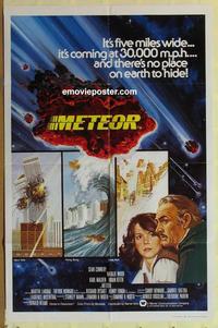 b210 METEOR English one-sheet movie poster '79 Twin Towers destroyed!