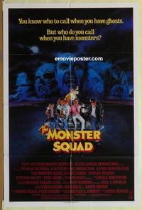 b885 MONSTER SQUAD one-sheet movie poster '87 all the horror greats!