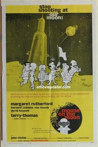 b892 MOUSE ON THE MOON one-sheet movie poster '63 Margaret Rutherford