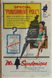 b893 MR SARDONICUS one-sheet movie poster '61 William Castle horror!