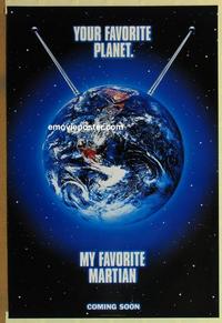 h827 MY FAVORITE MARTIAN DS teaser one-sheet movie poster '99 Lloyd, Daniels