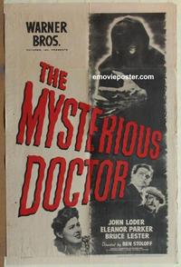 b898 MYSTERIOUS DOCTOR one-sheet movie poster '43 John Loder, Parker