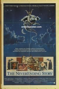 b901 NEVERENDING STORY one-sheet movie poster '84 Wolfgang Petersen