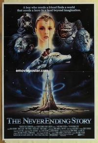 b900 NEVERENDING STORY rare int'l style one-sheet movie poster '84 Petersen