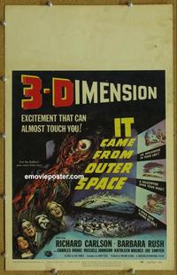 b355 IT CAME FROM OUTER SPACE window card movie poster '53 classic 3D sci-fi!
