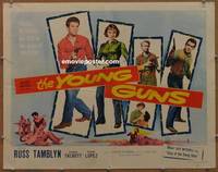 a904 YOUNG GUNS half-sheet movie poster '56 Russ Tamblyn, Talbott