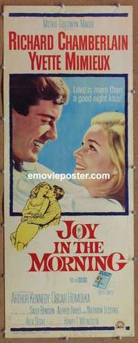 b331 JOY IN THE MORNING insert movie poster '65 Richard Chamberlain