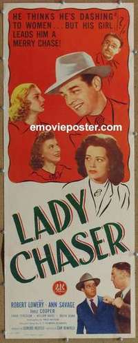 b350 LADY CHASER insert movie poster '46 Robert Lowery, Savage