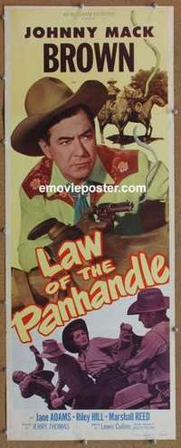 b361 LAW OF THE PANHANDLE insert movie poster '50 Johnny Mack Brown