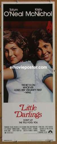 b370 LITTLE DARLINGS insert movie poster '80 Tatum O'Neal, McNichol