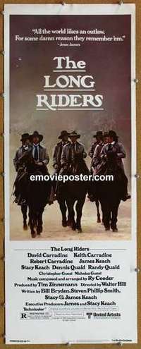 b377 LONG RIDERS insert movie poster '80 Walter Hill, Carradines!