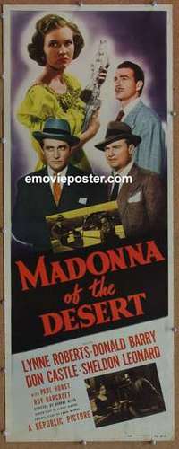 b381 MADONNA OF THE DESERT insert movie poster '48 Lynne Roberts