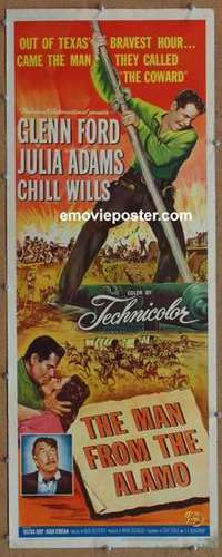 b387 MAN FROM THE ALAMO insert movie poster '53 Bud Boetticher, Ford