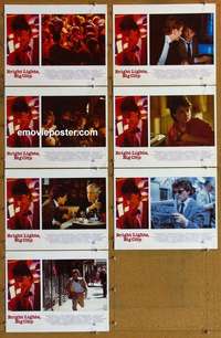 j048 BRIGHT LIGHTS BIG CITY 7 movie lobby cards '88 M.J. Fox