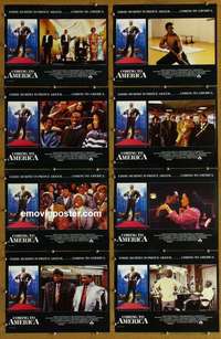 j244 COMING TO AMERICA 8 English movie lobby cards '88 Eddie Murphy