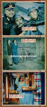 h429 DON'T LOOK NOW WE'RE BEING SHOT AT 3 English movie lobby cards '66