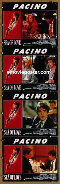 h690 SEA OF LOVE 4 English movie lobby cards '89 Al Pacino, Barkin