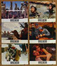 h997 SPIES LIKE US 6 English movie lobby cards '85 Chase, Aykroyd