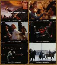 h866 13th WARRIOR 6 movie lobby cards '99 Antonio Banderas, Crichton