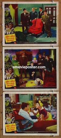 h392 ABBOTT & COSTELLO MEET KILLER BORIS KARLOFF 3 movie lobby cards '49