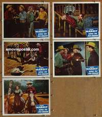 h743 ACROSS THE RIO GRANDE 5 movie lobby cards '49 Jimmy Wakely