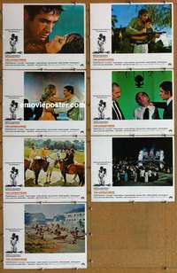 j025 ADVENTURERS 7 movie lobby cards '70 Aznavour, Candice Bergen