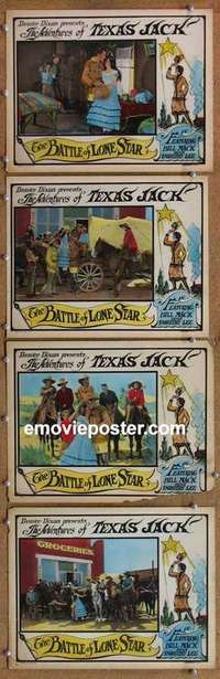 h575 ADVENTURES OF TEXAS JACK 4 movie lobby cards '34 Wally Wales