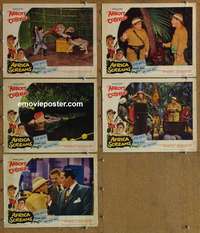 h744 AFRICA SCREAMS 5 movie lobby cards '49 Bud Abbott & Lou Costello!