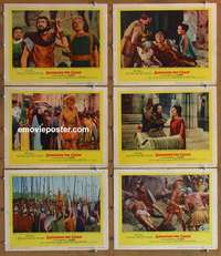 h868 ALEXANDER THE GREAT 6 movie lobby cards '56 Richard Burton, March