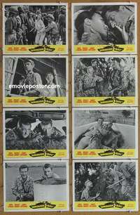 j231 AMBUSH BAY 8 movie lobby cards '66 Hugh O'Brian, Mickey Rooney