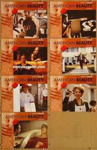 j026 AMERICAN BEAUTY 7 movie lobby cards '99 Academy Award winner!