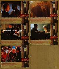 h748 AMISTAD 5 movie lobby cards '97 Morgan Freeman, Steven Spielberg