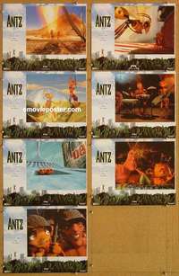 j030 ANTZ 7 movie lobby cards '98 Woody Allen, Sylvester Stallone