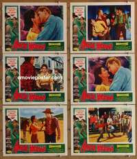 h869 APACHE WOMAN 6 movie lobby cards '55 Lloyd Bridges, bad cowgirl!